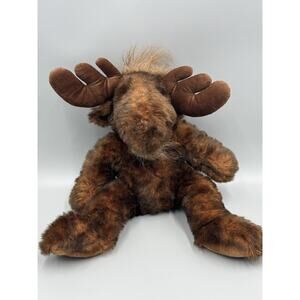 Vintage 1998 Moose Plush Purr-Fection by MJC 16” Stuffed Animal Brown